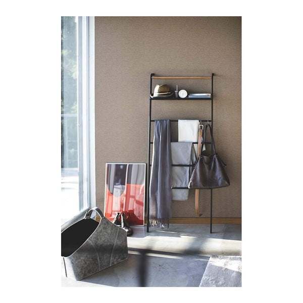 Černý věšák s poličkou YAMAZAKI Tower Ladder-image-2