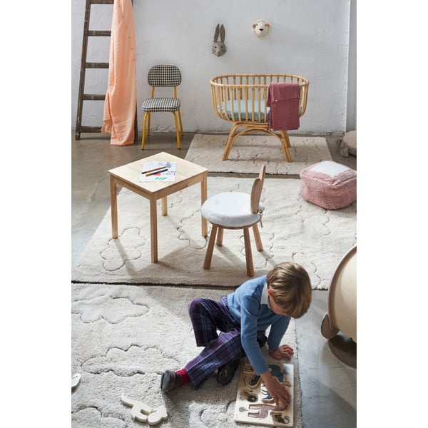 Krémový pratelný ručně tkaný bavlněný dětský koberec 120x160 cm Clouds – Lorena Canals-image-4