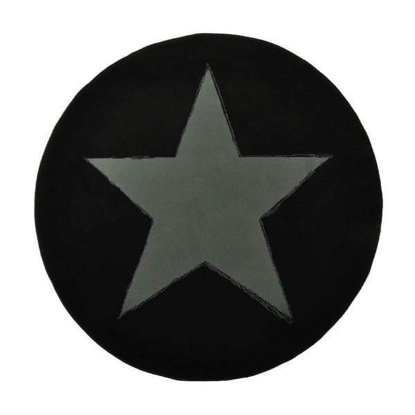 Dětský černý koberec Hanse Home Star, ⌀ 140 cm
