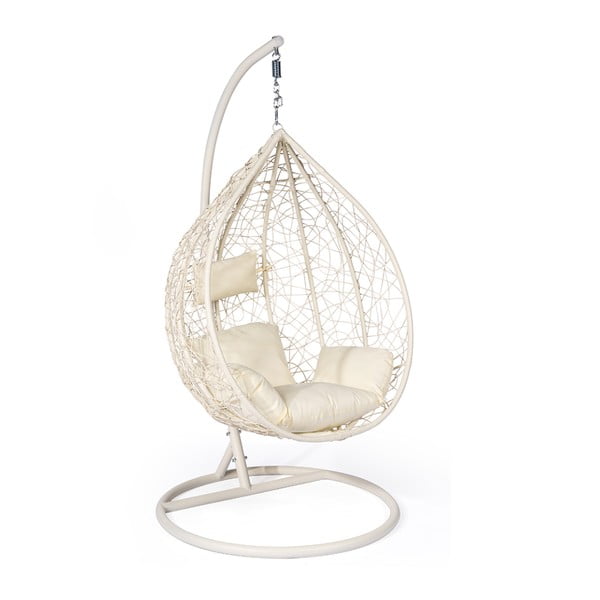 Krémově bílé závěsné křeslo z umělého ratanu Bonami Selection Noela-image-1