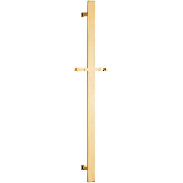 Nástěnná mosazná sprchová tyč ve zlaté barvě s posuvným držákem 70 cm – Sapho