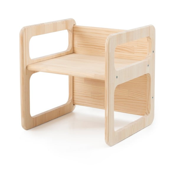 Dřevěné dětské židle v sadě 3 ks Natural - Little Nice Things-image-2