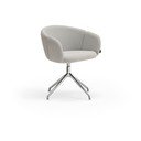 Světle šedé čalouněné jídelní křeslo s područkami Add – Teulat