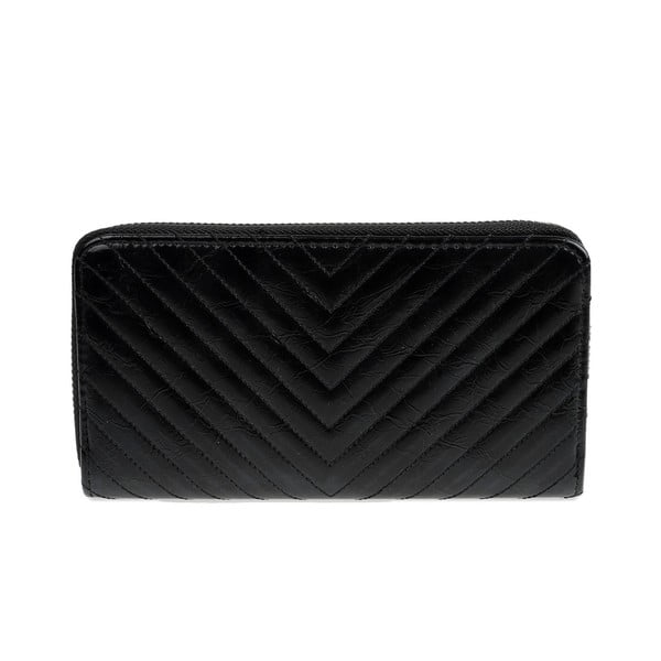 Černá koženková peněženka Carla Ferreri