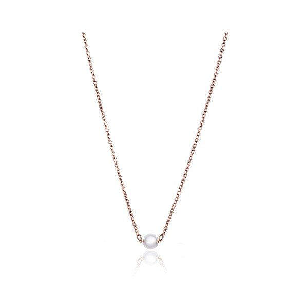 Dámský náhrdelník s motivem perly z nerezové oceli zlaté barvy Emily Westwood-image-2