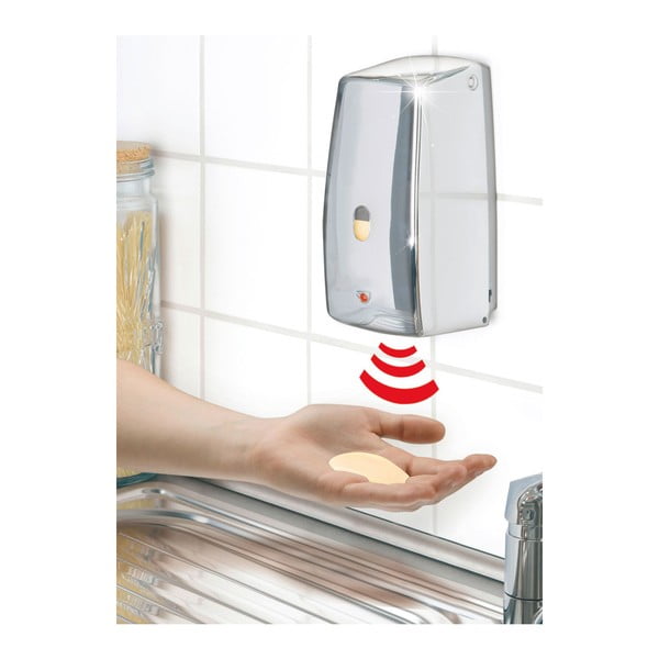 Dávkovač tekutého mýdla na infračervené světlo v chromové barvě Wenko Treviso-image-1