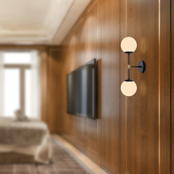 Černé nástěnné svítidlo Squid Lighting Kruva, délka 58 cm-image-3