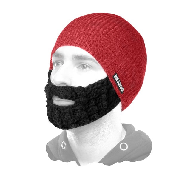 Červená čepice s černým plnovousem Beardo Attached-image-2