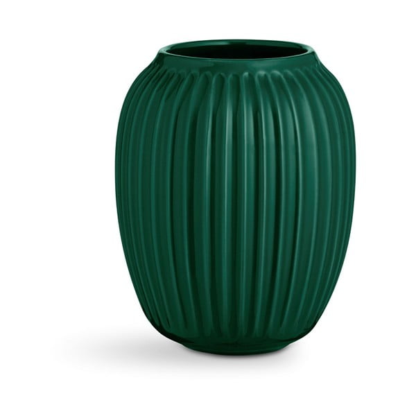 Zelená kameninová váza Kähler Design Hammershoi, ⌀ 16,5 cm
