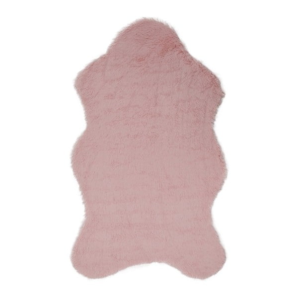 Růžový koberec z umělé kožešiny Tavsantuyu Powder, 100 x 160 cm