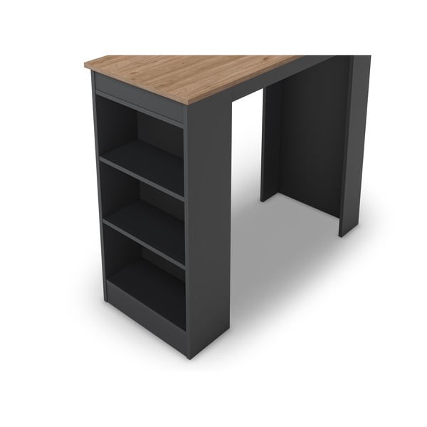 Barový stůl s deskou v dubovém dekoru 47x120 cm Peru – Marckeric-image-3