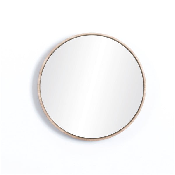 Nástěnné zrcadlo s rámem z masivního dubového dřeva Gazzda Look, ⌀ 22 cm-image-1