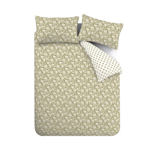 Zeleno-bílé povlečení na jednolůžko 135x200 cm Tangier Floral – Pineapple Elephant-image-2