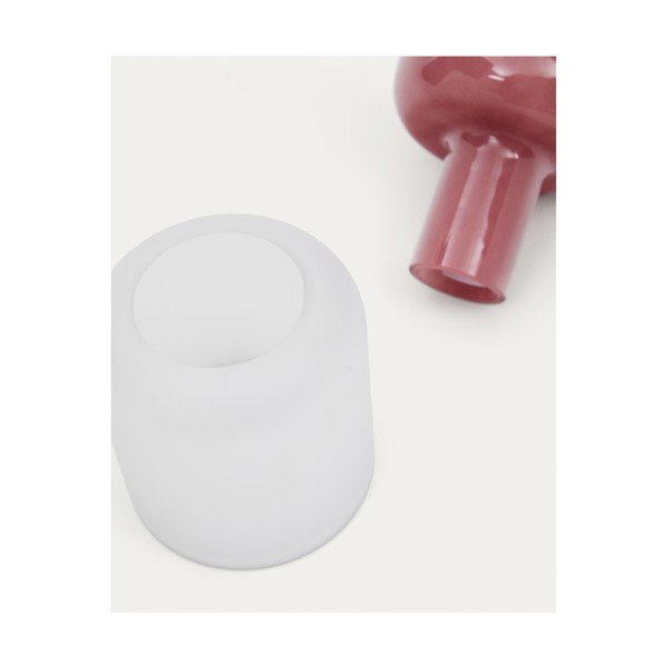 Růžová skleněná váza (výška 19 cm) Kelse – Kave Home-image-3