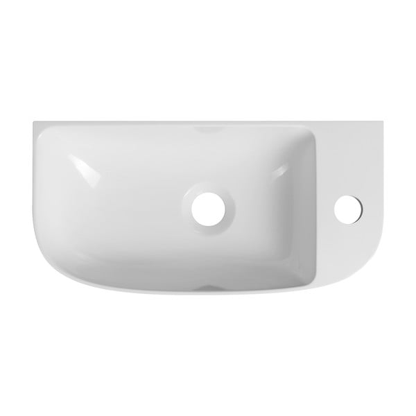 Bílé umývátko z litého mramoru 44x22 cm Alga – Sapho-image-3