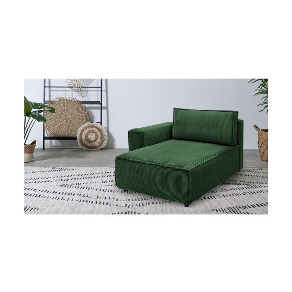 Zelený manšestrový modul pohovky, levý roh Nihad modular – Bobochic Paris-image-1