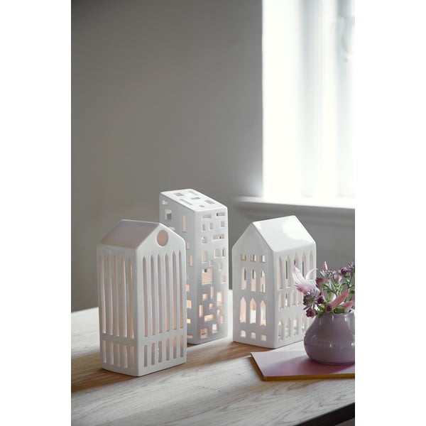 Bílý keramický svícen Kähler Design Urbania Lighthouse High Building-image-3