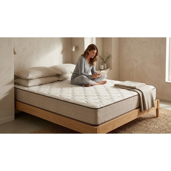 Středně tvrdá/extra tvrdá pěnová oboustranná matrace 160x200 cm Bamboo Eco Fresh – Moonia-image-1