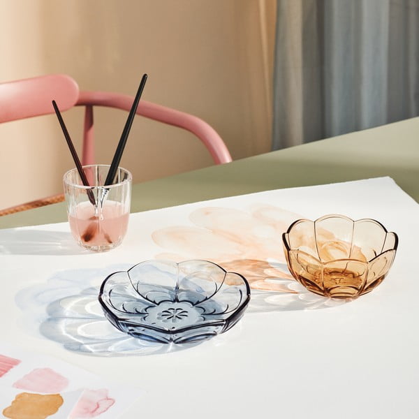 Světle modré dezertní  skleněné talíře v sadě 2 ks ø 16 cm Lily – Holmegaard-image-4