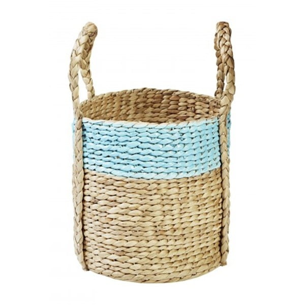 Ručně vyráběný košík z vodního hyacintu a’miou home Cristata, ⌀ 29 cm