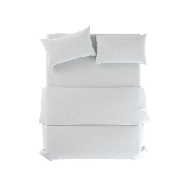 Bílé lněné povlečení na jednolůžko 135x200 cm Blanco – Native Natural