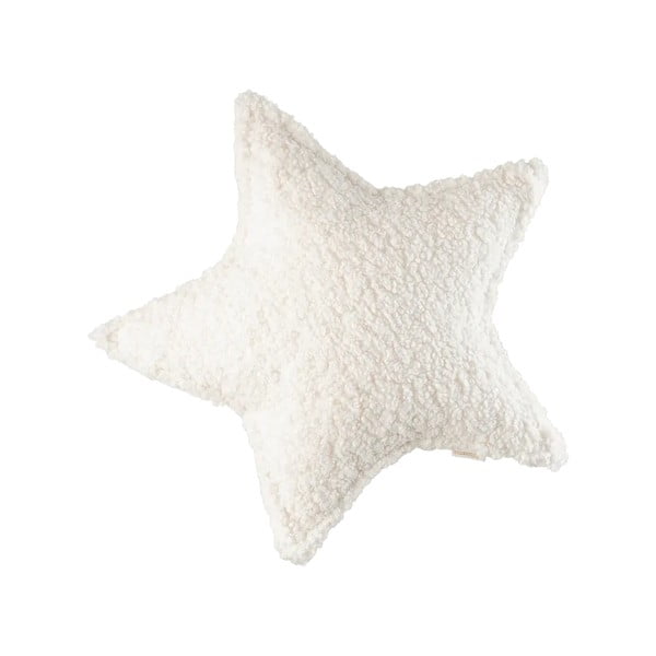 Krémový dětský pohovkový polštář z textilie bouclé Star – Wigiwama
