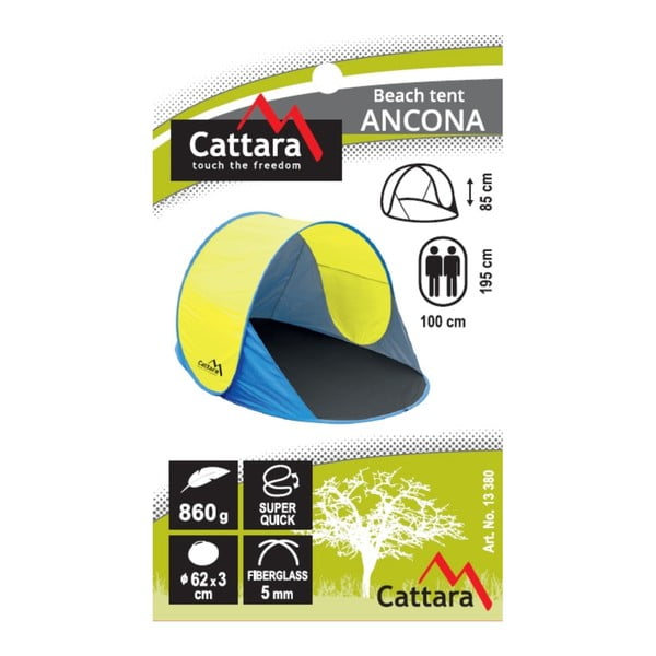 Žluto-modrý plážový stan Cattara Ancona-image-2