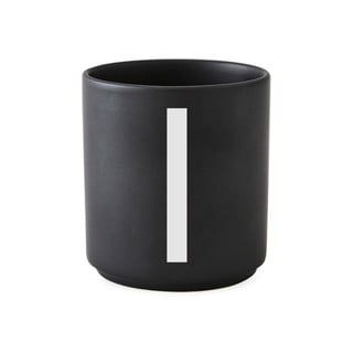 Černý porcelánový hrnek Design Letters Alphabet I, 250 ml