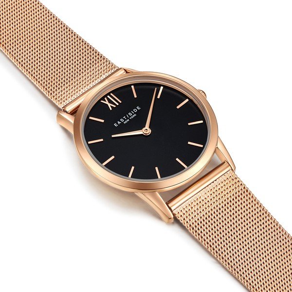 Dámské hodinky v růžovozlaté barvě s černým ciferníkem Eastside Upper Union-image-2