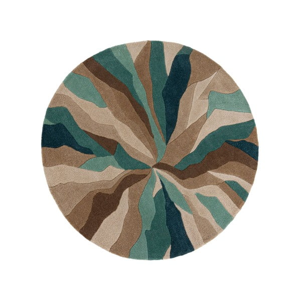 Modrý koberec Flair Rugs Splinter, ⌀ 135 cm