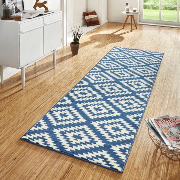 Modrý koberec běhoun 300x80 cm Nordic - Hanse Home-image-1