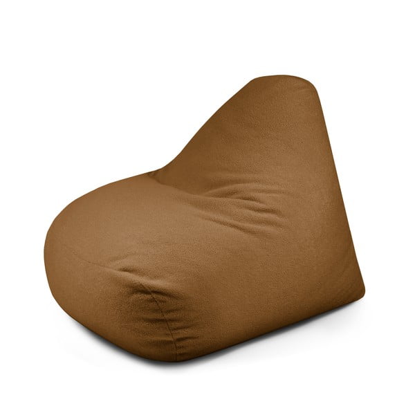 Hnědý sedací vak z textilie bouclé Snug 100 – SLOWDOWN