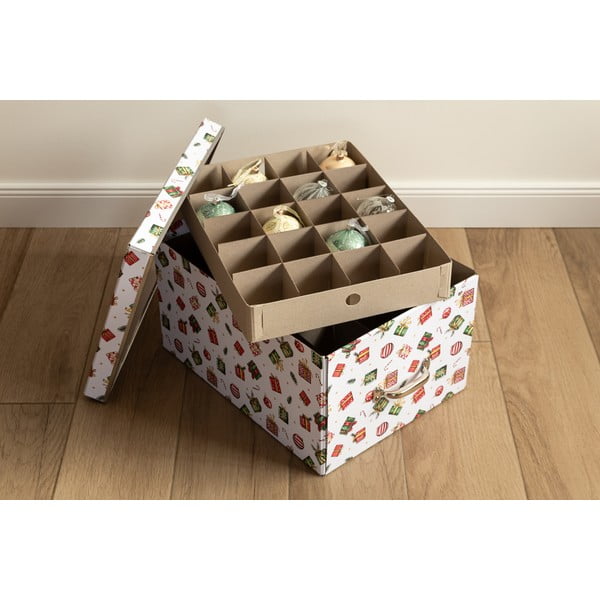Kartonový úložný box s víkem/dekorativní 37x50x15 cm Engla Christmas Storage – Bigso-image-1