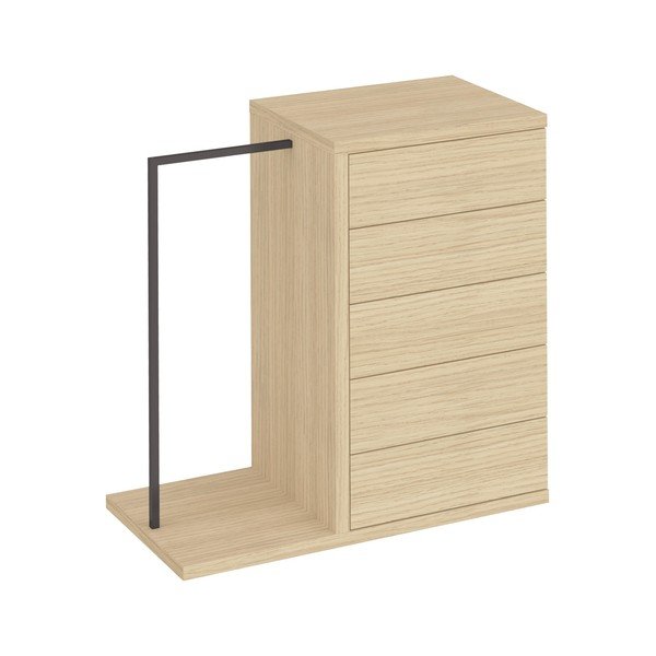 Nízká šatní skříň v dekoru dubu 105x113 cm Hugo - TemaHome-image-2