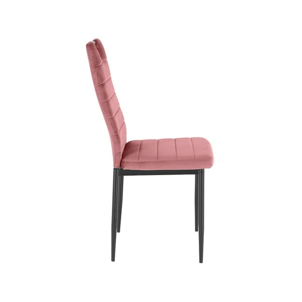 Tmavě růžové sametové jídelní židle v sadě 2 ks Mandy – Støraa-image-3