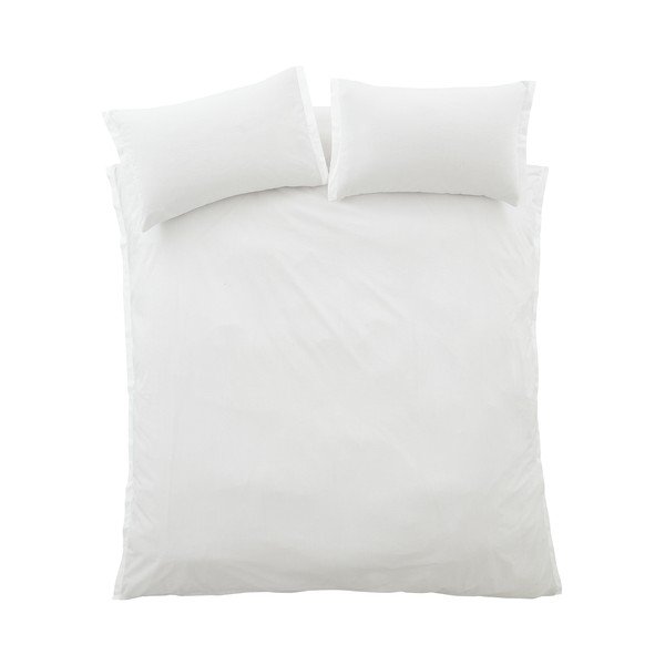 Světle šedé 3dílné povlečení na dvoulůžko z bavlněného perkálu 200x200 cm Seersucker Woven Stripe – Bianca