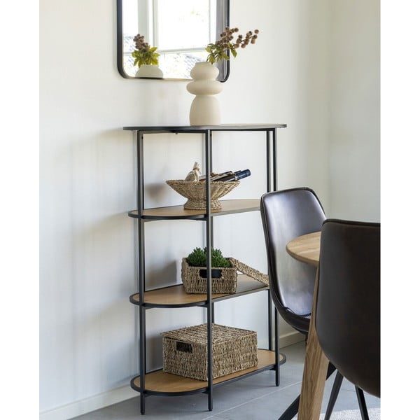 Černá knihovna v dekoru dubu 36x111 cm Vita - House Nordic-image-1