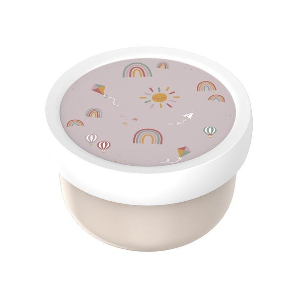 Béžový plastový dětský svačinový box Sunshine & Rainbow – Mepal