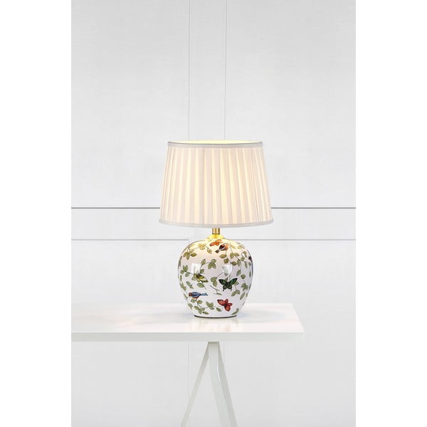 Bílá stolní lampa s textilním stínidlem (výška 48 cm) Mansion – Markslöjd-image-1