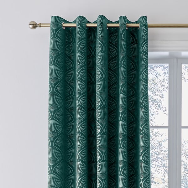 Zelené dimout závěsy v sadě 2 ks 229x229 cm Art Deco Pearl – Catherine Lansfield