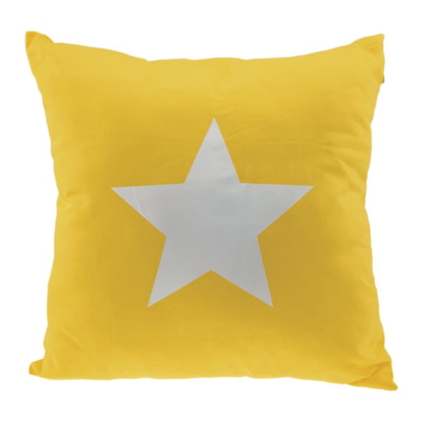 Žlutý polštář Incidence Star, 40 x 40 cm
