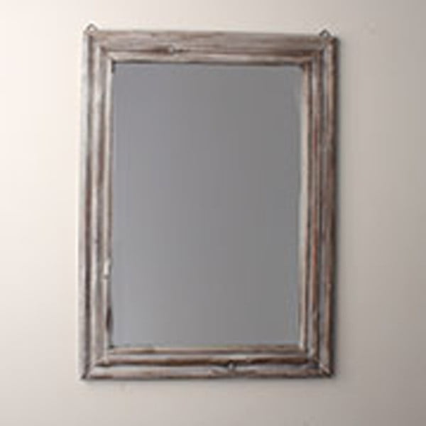 Zrcadlo v šedém dřevěném rámu Dakls, výška 56 cm