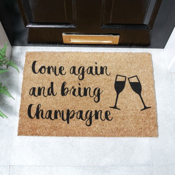 Rohožka z kokosového vlákna 40x60 cm Bring Champagne – Artsy Doormats-image-2