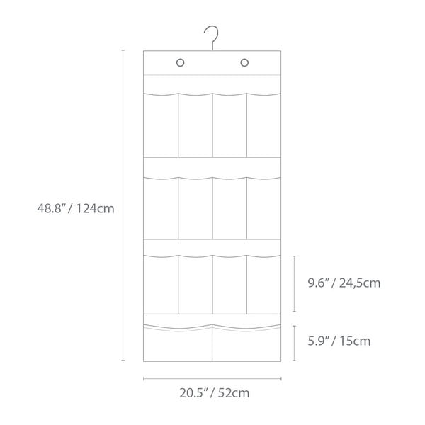 Závěsný látkový organizér do skříně – Bigso Box of Sweden-image-4