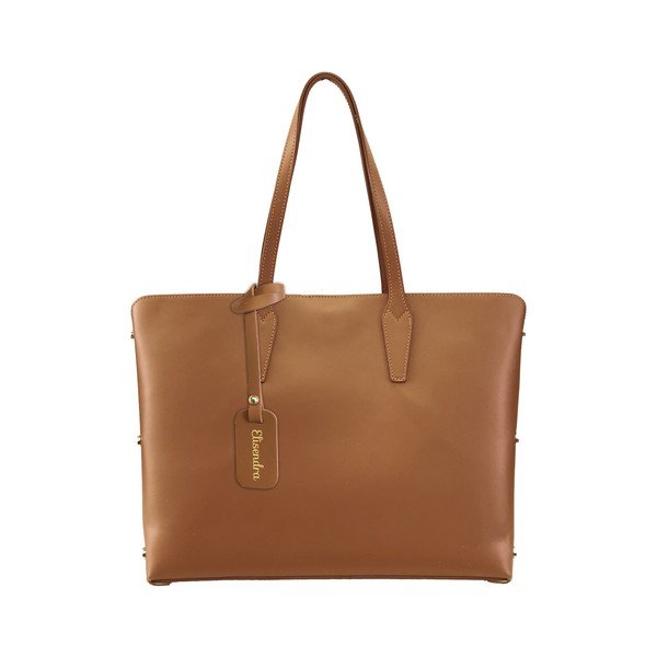 Hnědá kožená kabelka Maison Bag Nola