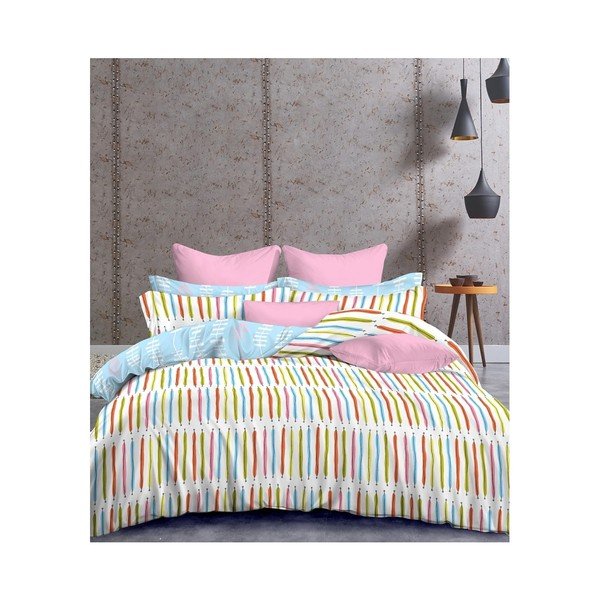 Povlečení z mikrovlákna na dvoulůžko DecoKing Basic Stiches, 200 x 220 cm-image-1