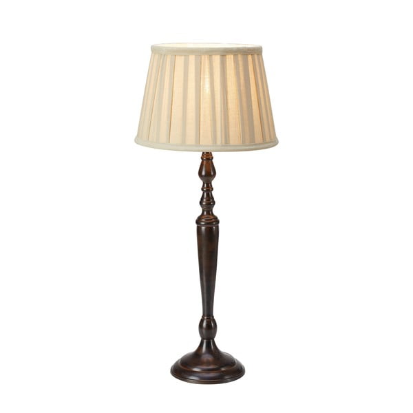 Tmavě hnědá stolní lampa s textilním stínidlem (výška 60 cm) Chocolat – Markslöjd