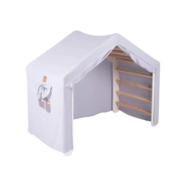 Světle modrý/v přírodní barvě pikler trojúhelník z borovicového dřeva 112x61x94 cm Montessori – Meowbaby-image-3