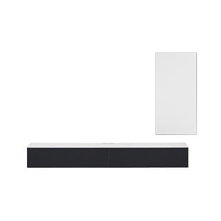 Bílá sestava TV stolku a skříňky Edge by Hammel