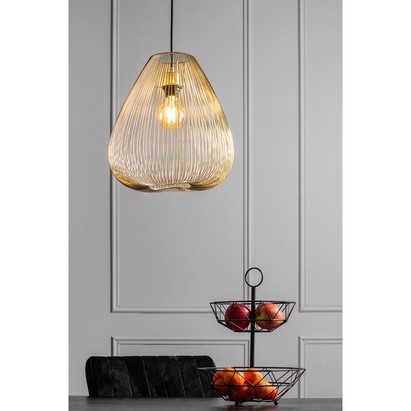 Kovové závěsné svítidlo ve zlaté barvě Leitmotiv Lucid, ø 35 cm-image-1